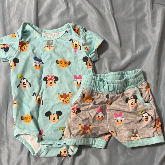 monica + andy Other - Disney 100 Kids Matching Set - Blue and Gray